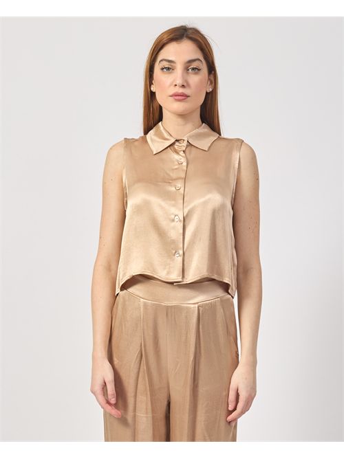 Yes Zee cropped sleeveless women's shirt YES ZEE | C201-EN000340